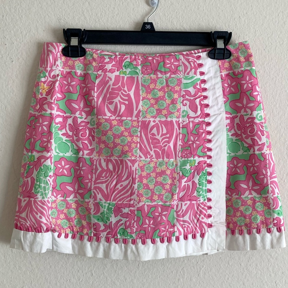 Lilly Pulitzer Pink and Green Mini Skort